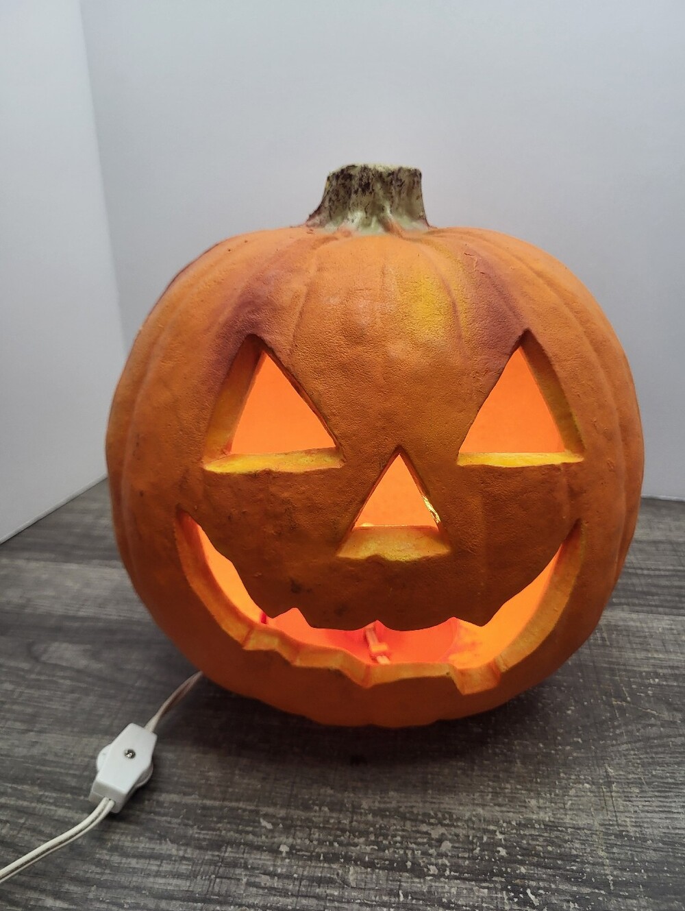 Trendmasters Vintage Light Up Halloween Foam Blow Mold Pumpkin Jack O Lantern #3